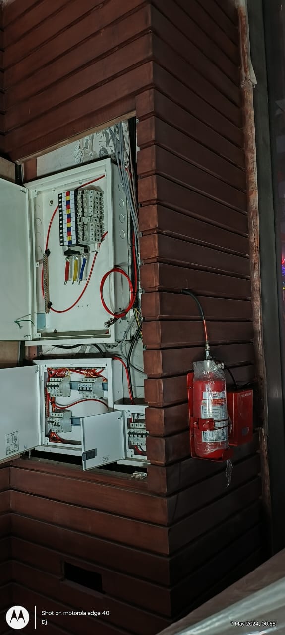 automatic fire extinguisher for electrical room