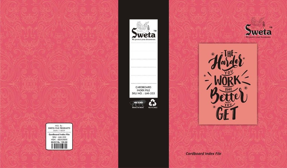 Hard Binding Box File Sweta Index Lever Arch Files, For Office