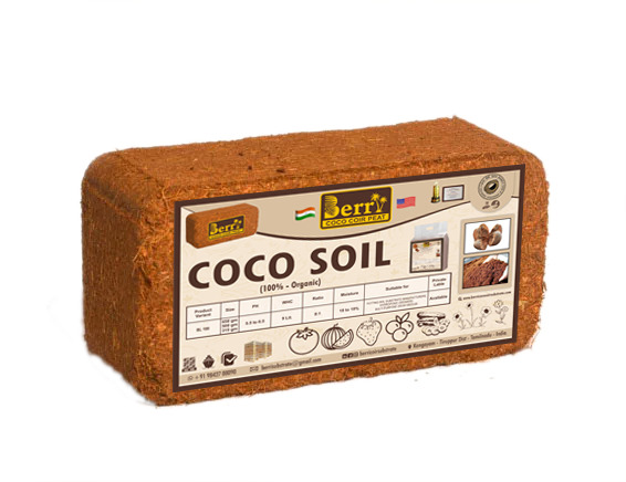 Coco Peat 650 gram Bricks  20*10*5Cm/ 9Liter/ Un Washed