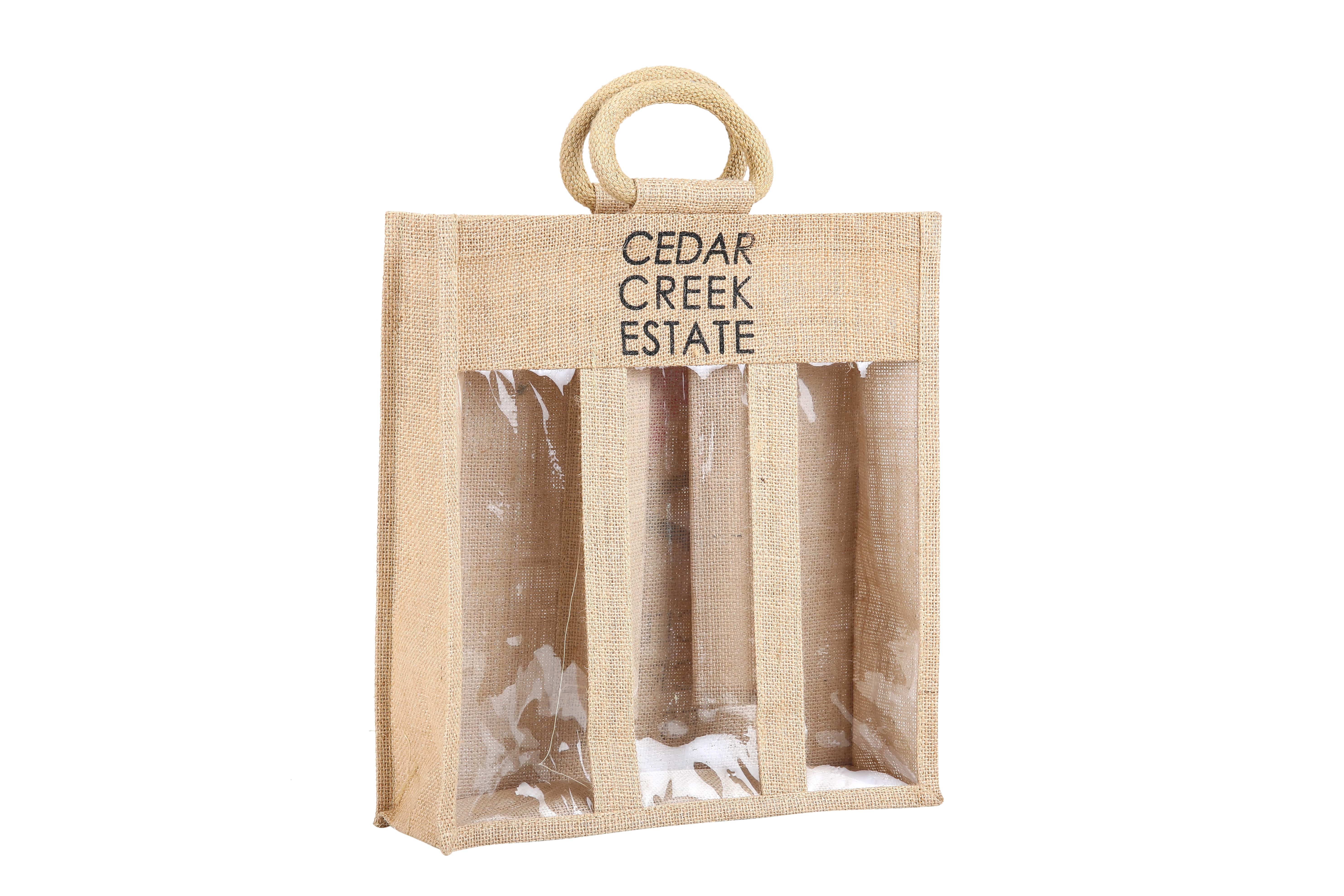 Jute Wine / bottle bag