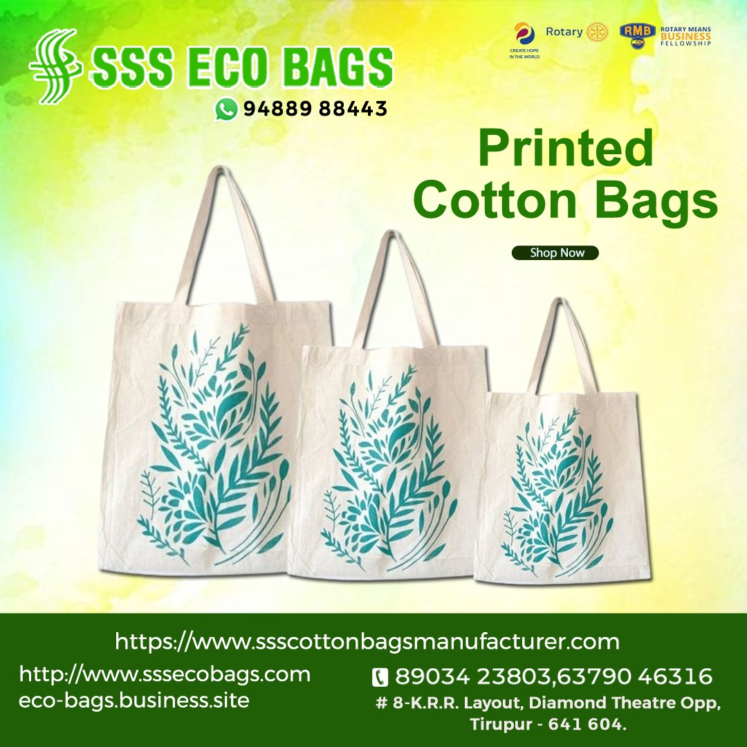 Printed cotton bags