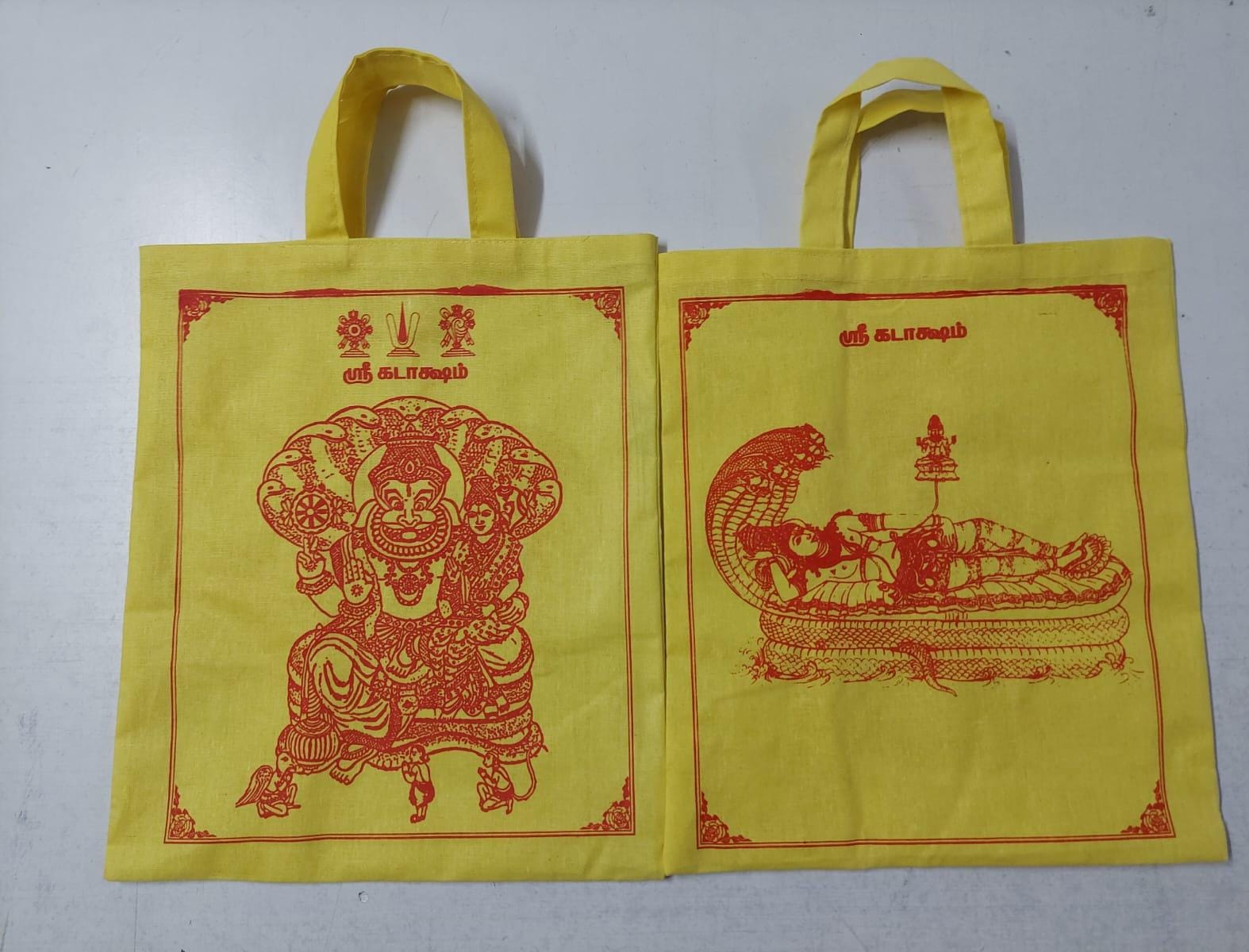 Yellow cotton bags 