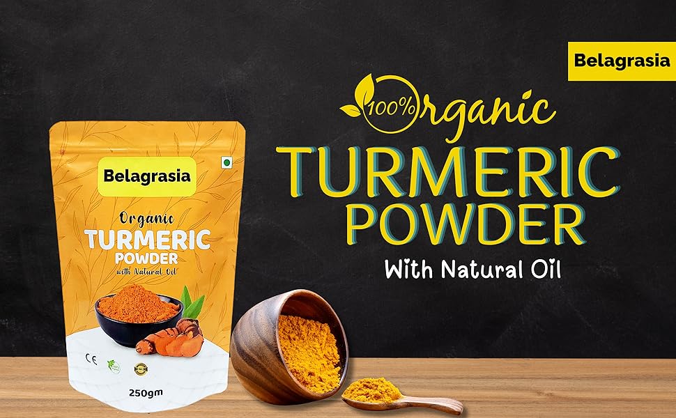 Belagrasia Turmeric Powder with Natural Oils | 250g | Haldi Powder  
