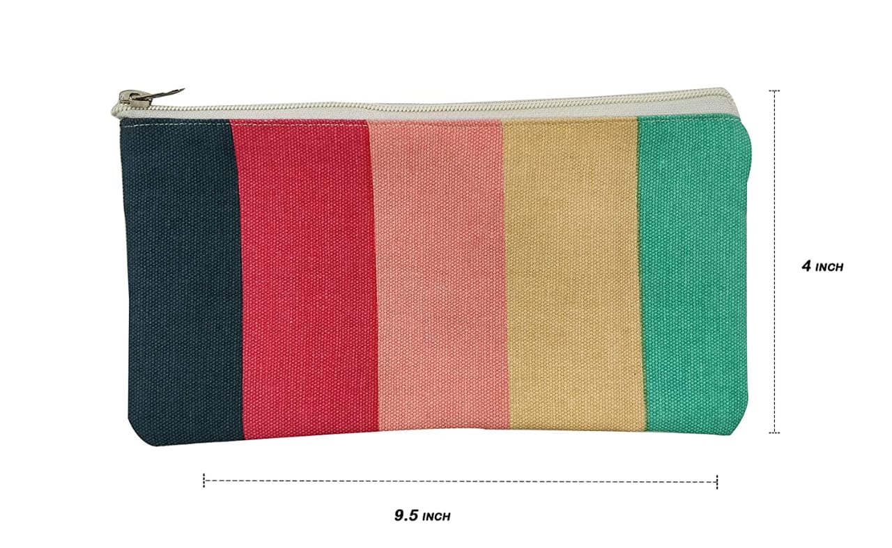Printed canvas pouch 