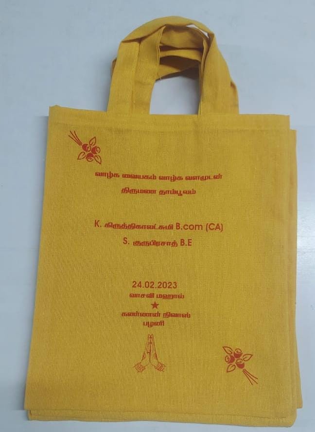 Yellow cotton bags 