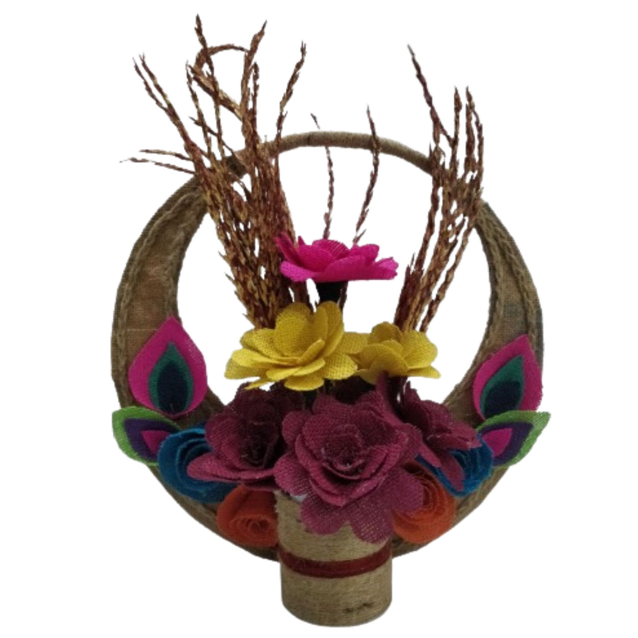 Jute Flower Everlasting Moon Stand Bouquet