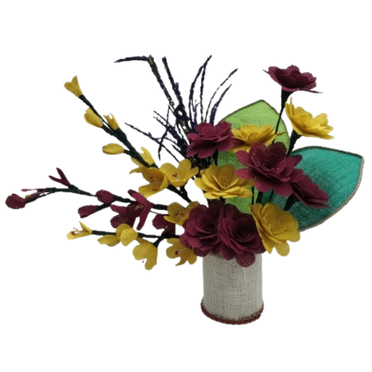 Jute Flowers Everlasting FL Stand Bouquet