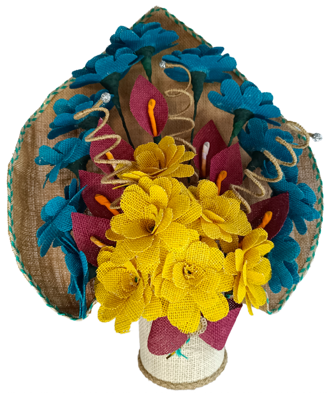 Everlasting Jute Flowers Big Stand Bouquet