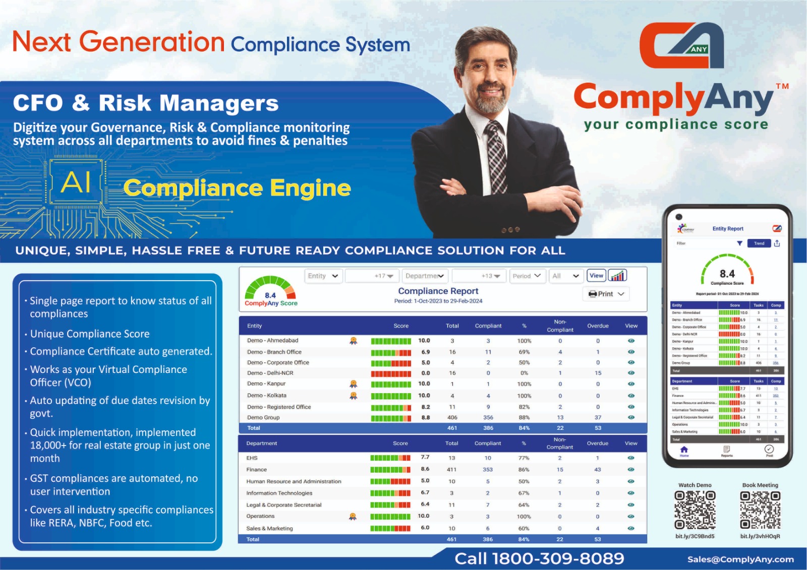 ComplyAny Compliance Monitoring System - Blue