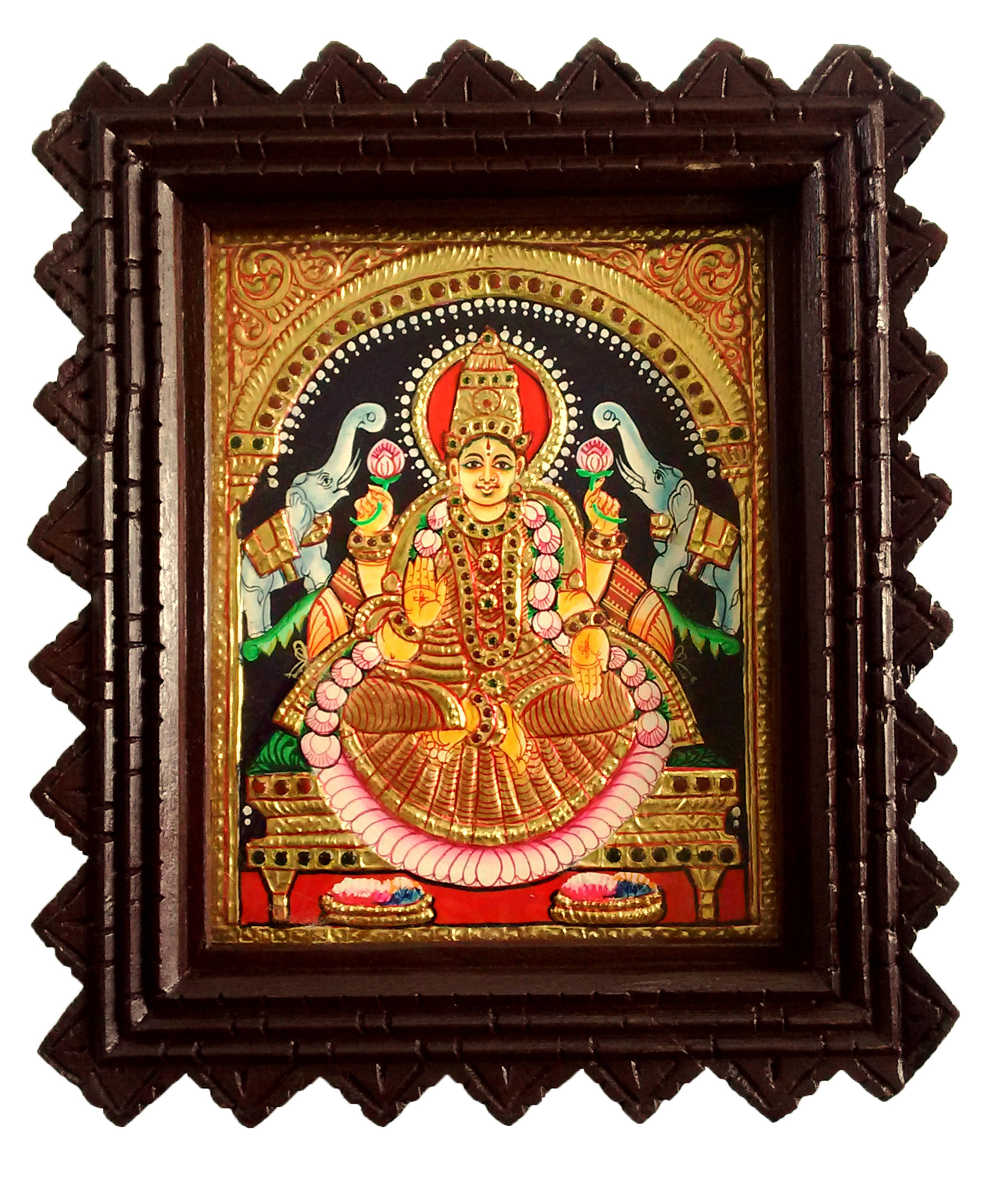 Gaja Lakshmi Tanjore Painting (GI Tagged)