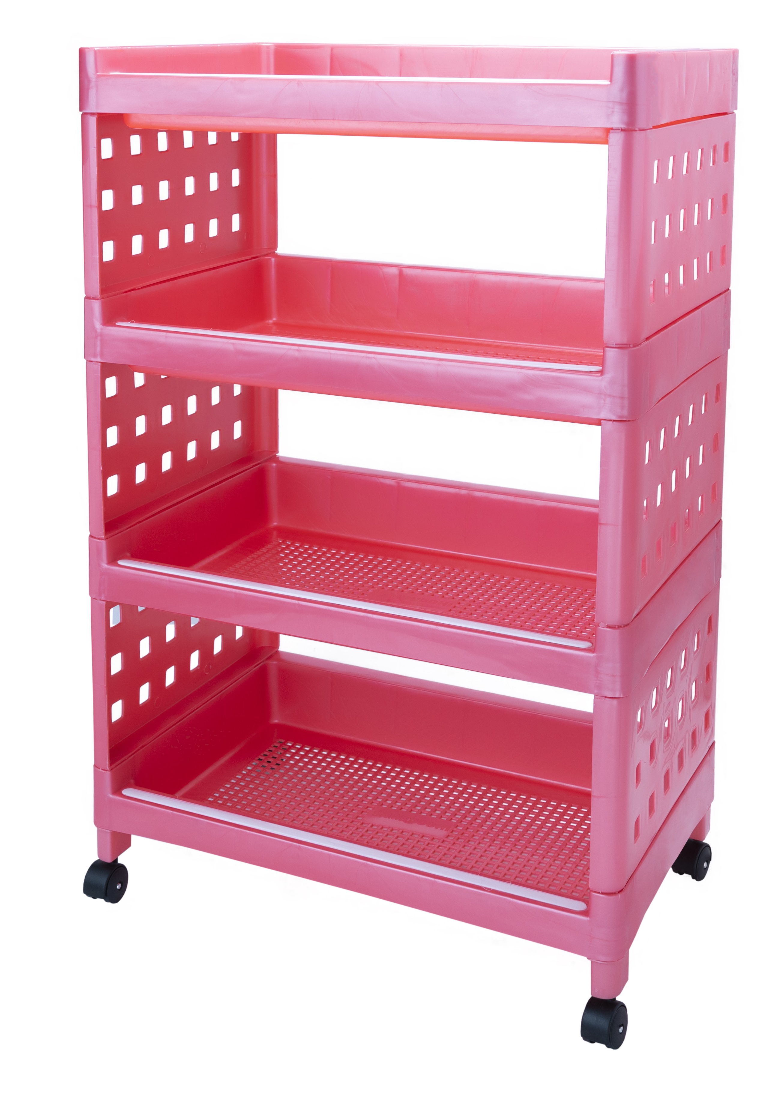 Samruddhi Plastic Mini Trolley| Rack and Trolley for Home| Dining Room| Bedroom| Kitchen| Living Room| Office-Outdoor-Garden | Dust Free |100% Polypro