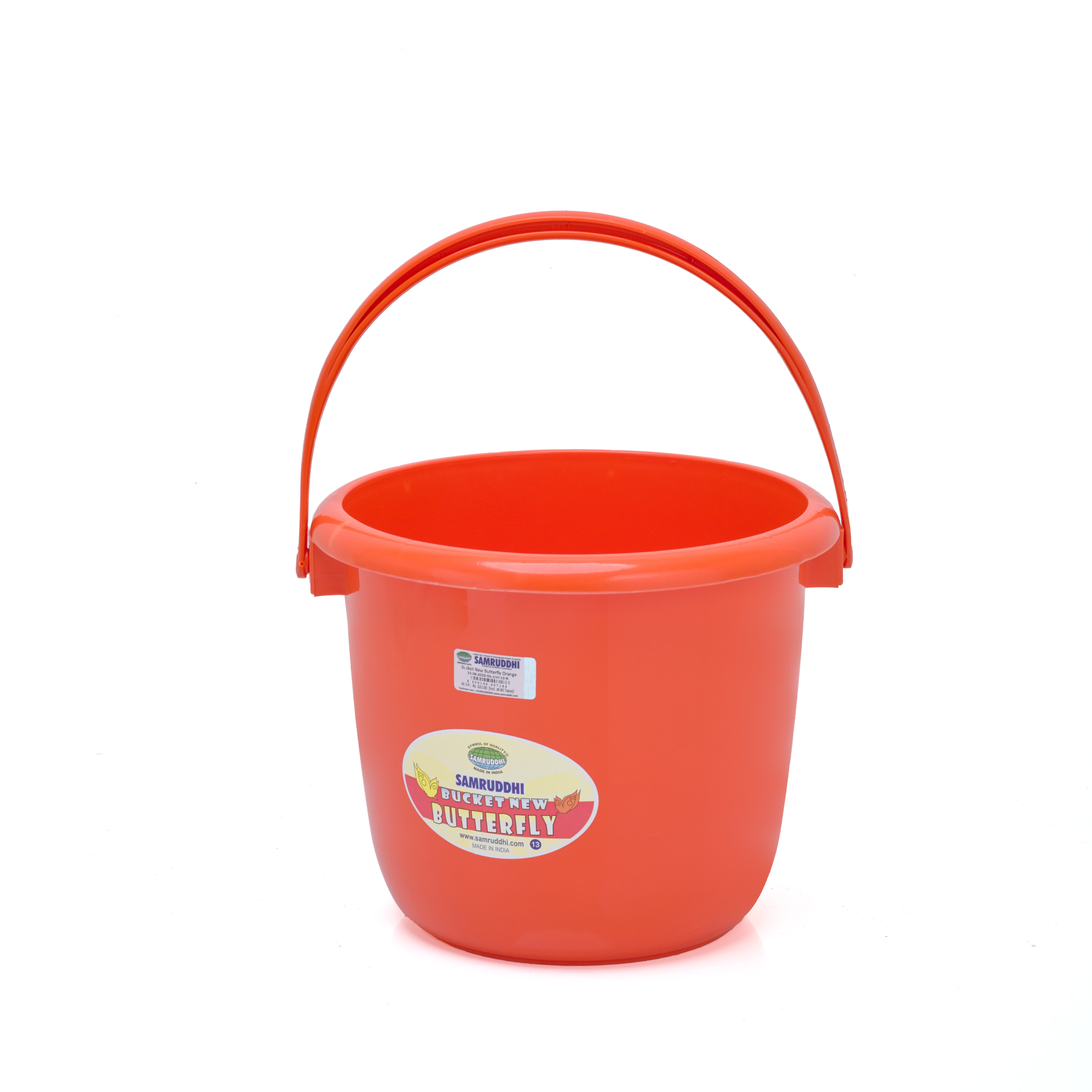 Bucket New Butterfly | 13 Ltr. |Samruddhi Unbreakable Plastic |Bucket for Home| Dining Room|Bathroom | Bedroom| Kitchen| Living Room| Office-Outdoor-G