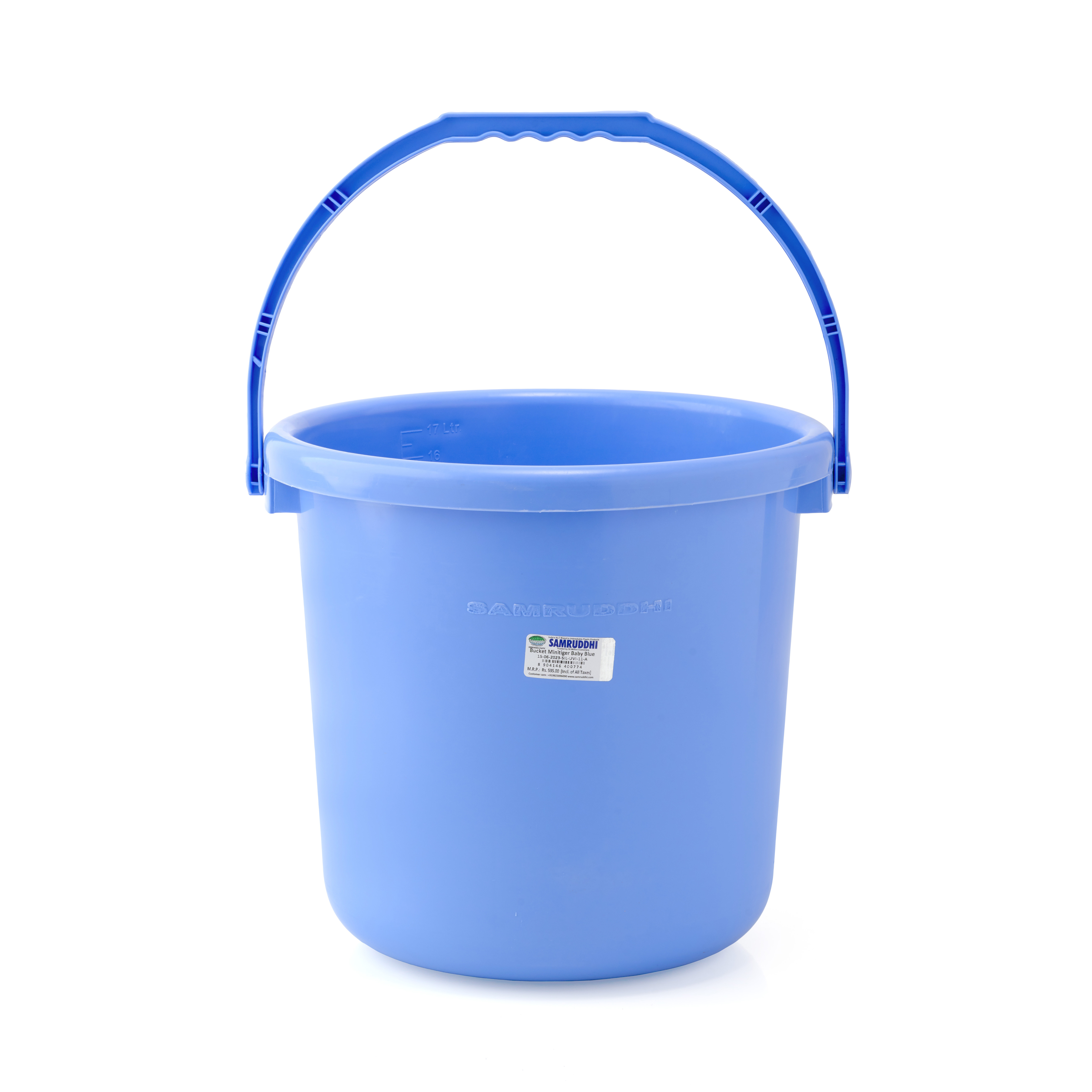 Bucket Minitiger | 17 Ltr. |Samruddhi Unbreakable Plastic |Bucket for Home| Dining Room|Bathroom | Bedroom| Kitchen| Living Room| Office-Outdoor-Garde