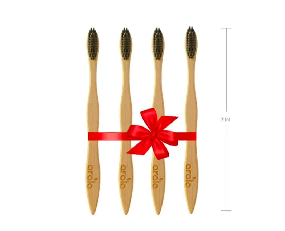 Bamboo Toothbrush Pack of 4