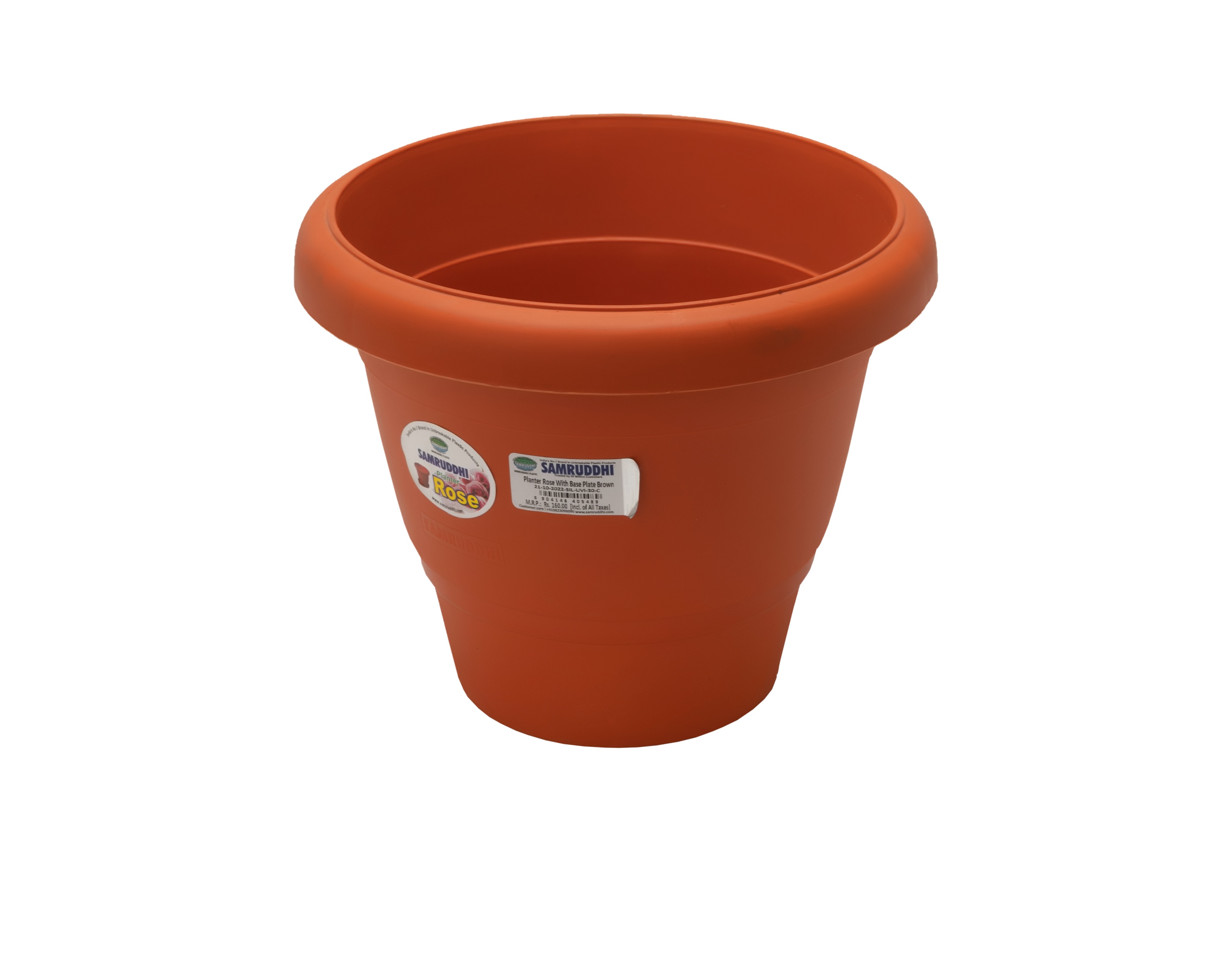 Planter Rose With Base Plate|5 Ltr. | Samruddhi Unbreakable Plastic | Planter for Home| Dining Room|Bathroom | Bedroom| Kitchen| Living Room| Office-O