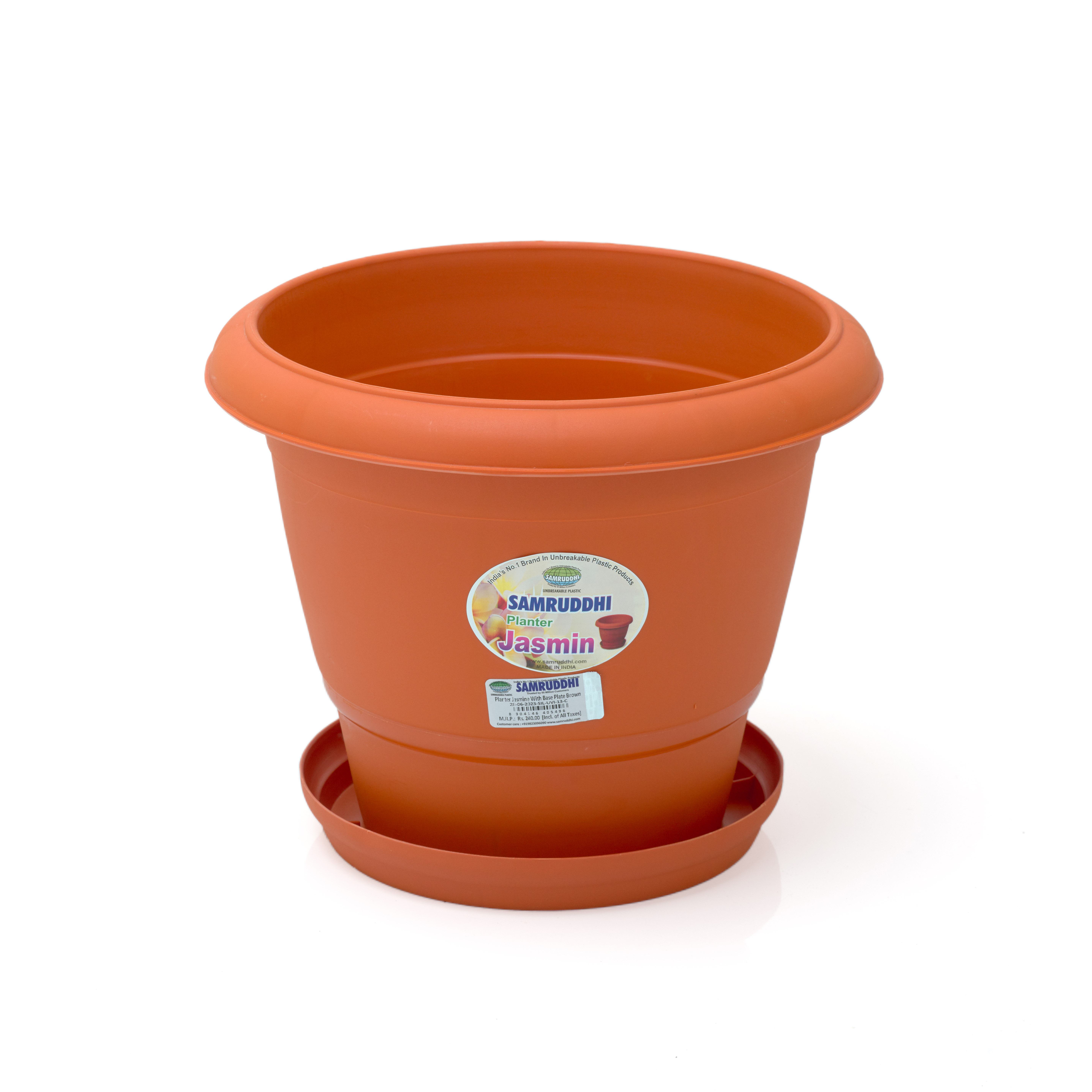 Planter Jasmine With Base|9 Ltr.|Samruddhi Unbreakable Plastic | Planter for Home| Dining Room|Bathroom | Bedroom| Kitchen| Living Room| Office-Outdoo
