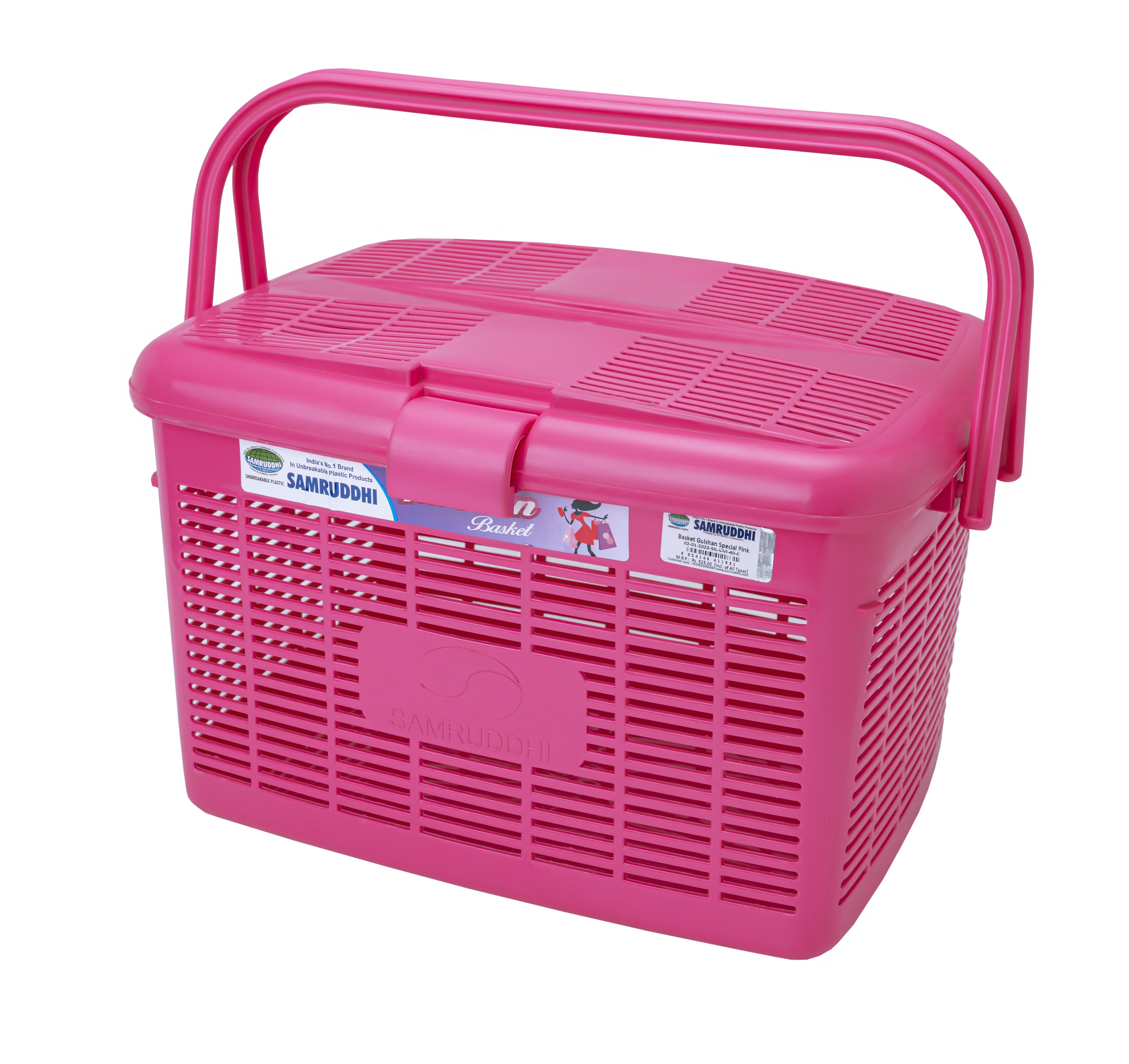 Basket Gulshan Mix|Samruddhi Unbreakable Plastic | Basket for Home| Dining Room|Bathroom | Bedroom| Kitchen| Living Room| Office-Outdoor-Garden | Dust