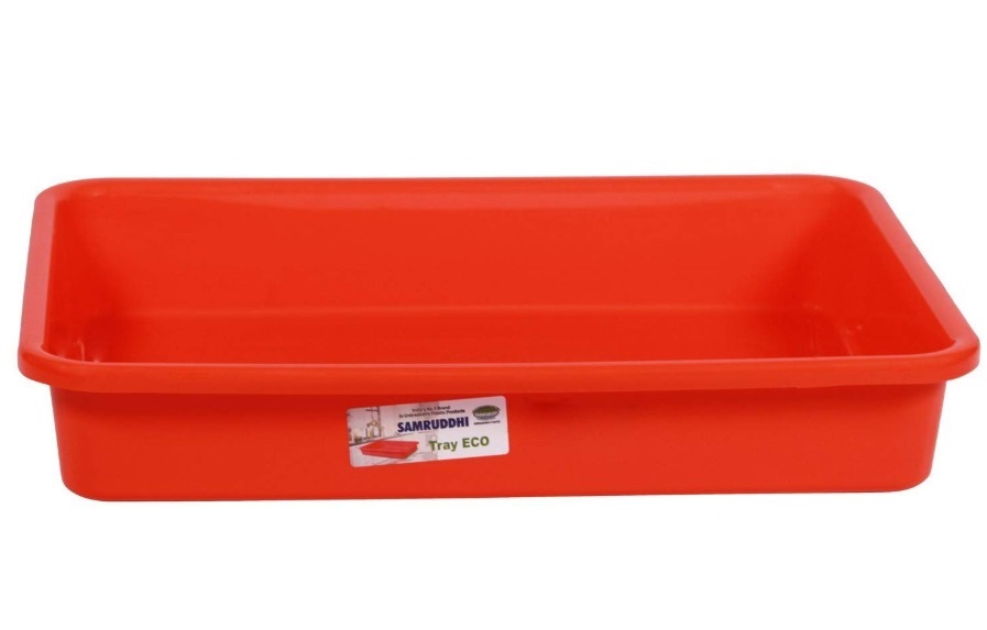 Tray Eco|7 Ltr. | Samruddhi Unbreakable Plastic | Basket for Home| Dining Room|Bathroom | Bedroom| Kitchen| Living Room| Office-Outdoor-Garden | Dust 