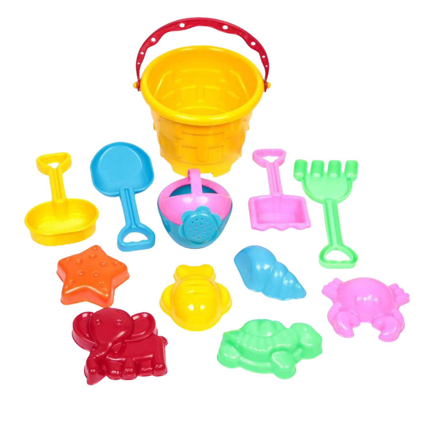 Kids Mandi Beach Toys for Toddlers | Sand Kit Play Set with Bucket, Shovels & Molds | Summer Fun Creative Activity Playset & Gardening Tool | Outdoor 