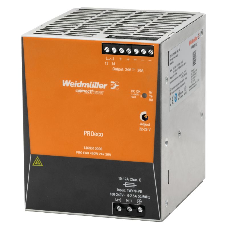 Power supply, switch-mode power supply unit, 24 V