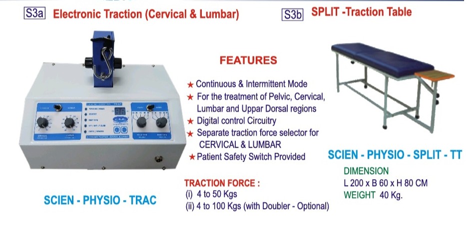 ELECTRONIC TRACTION (CERVICAL & LUMBAR) WITH TABLE
