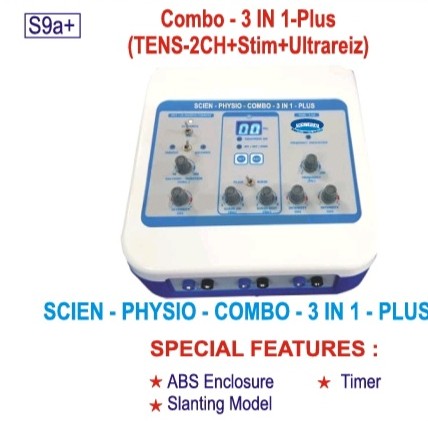 COMBO - 3 IN 1 PLUS (TENS-2CH+STIMULATOR+ULTRA REIZ CURRENT ) WITH TIMER