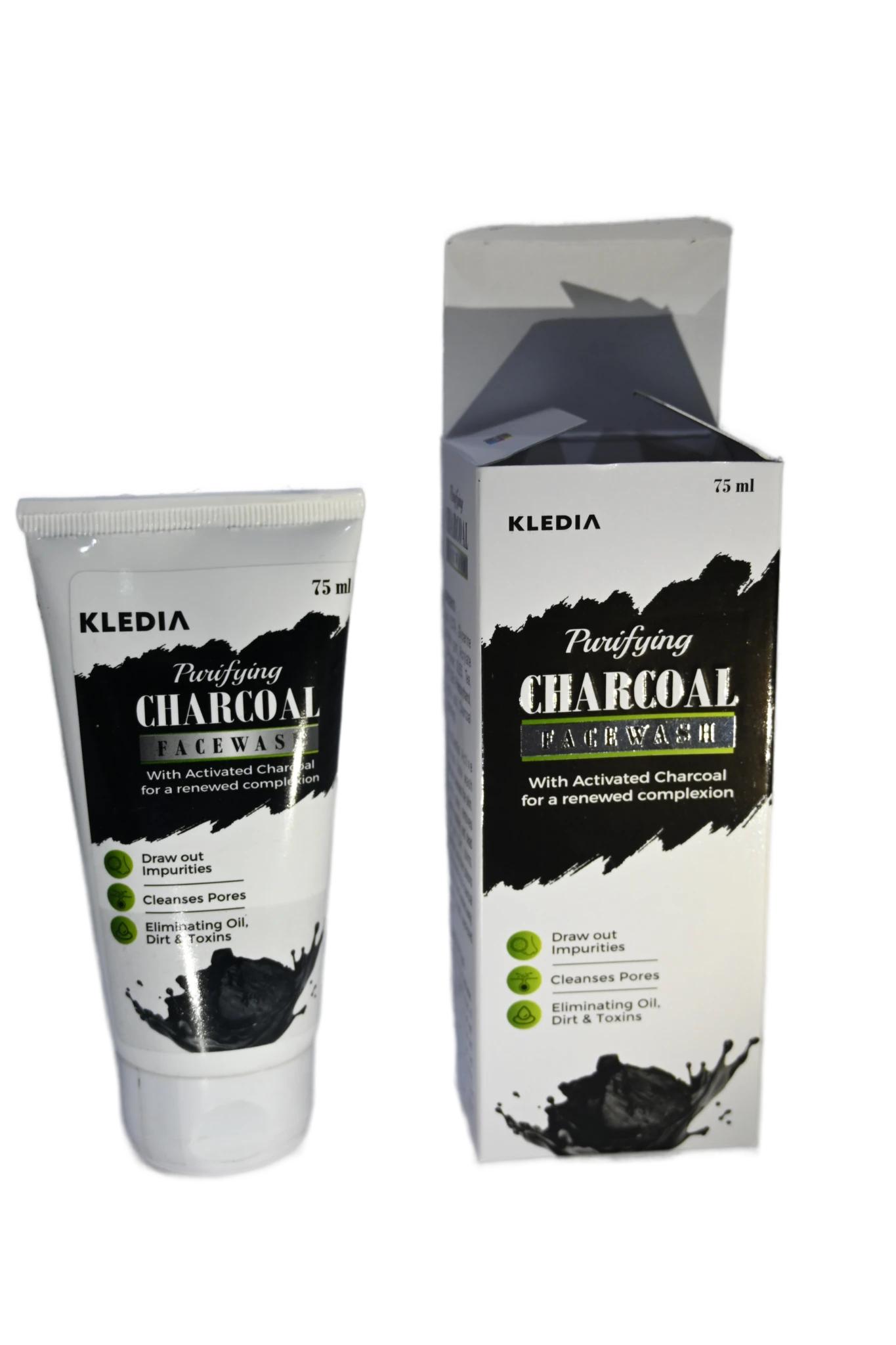 Kledia Activated Charcoal Facewash 75ml
