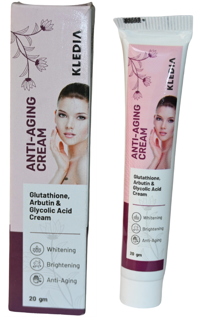 KLEDIA Anti Aging Glutathione, Arbutin, Glycolic Cream, 20g