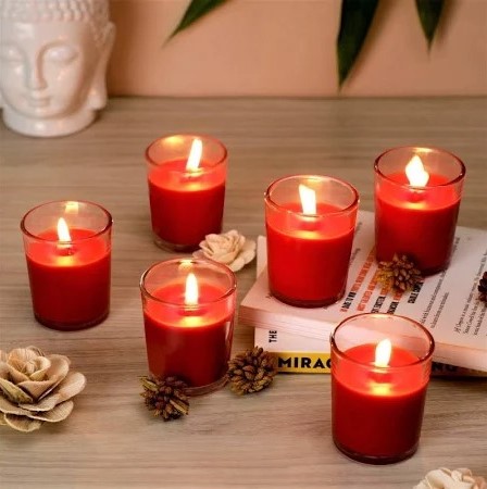 Rose fragrance candles