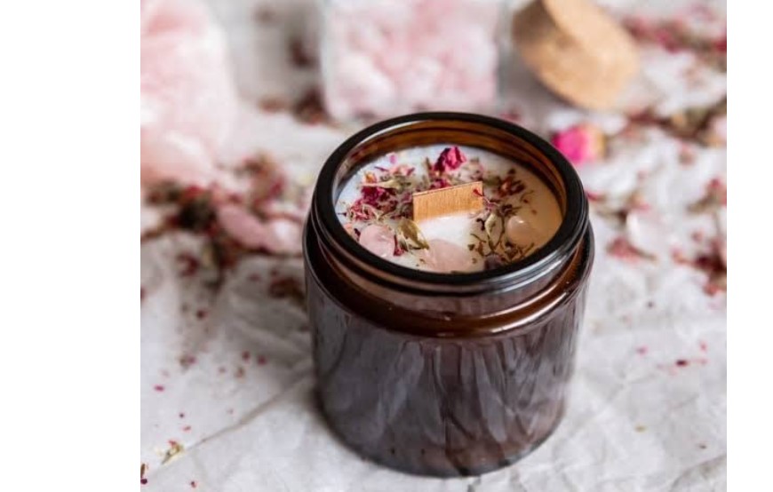 Ambar jar Glass Candle Full of SOYA Wax with high Fragrance