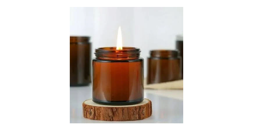 Amber jar scented candle