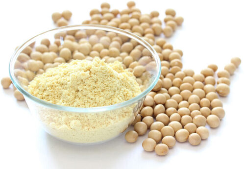 Defatted soya flour