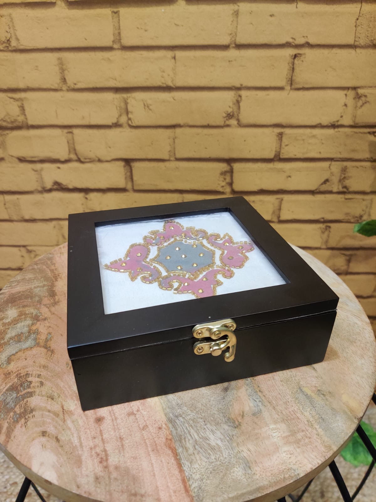Handpainted Gift Box Sqaure