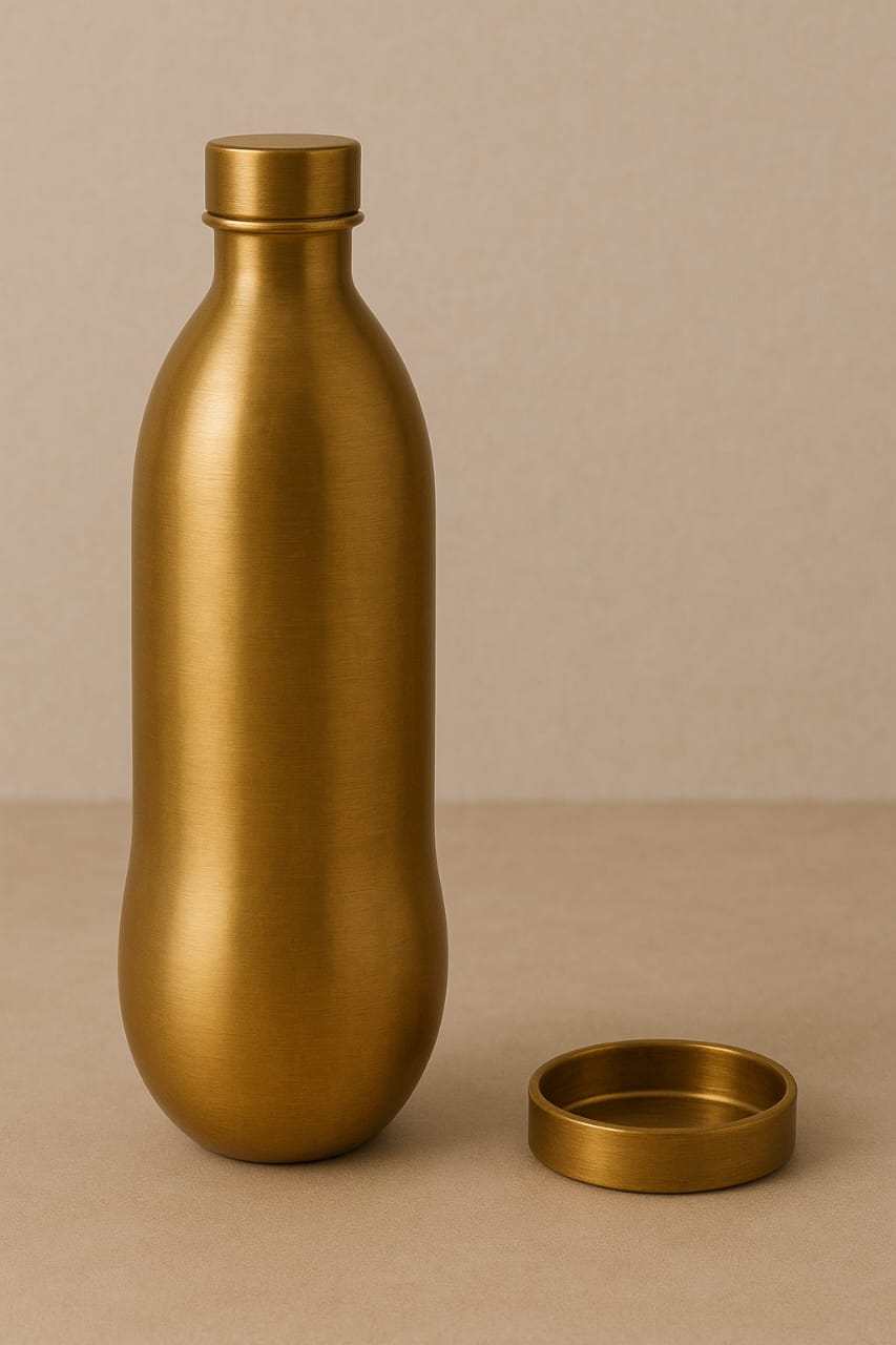 Brass/Pital Water Bottle 1 Ltr