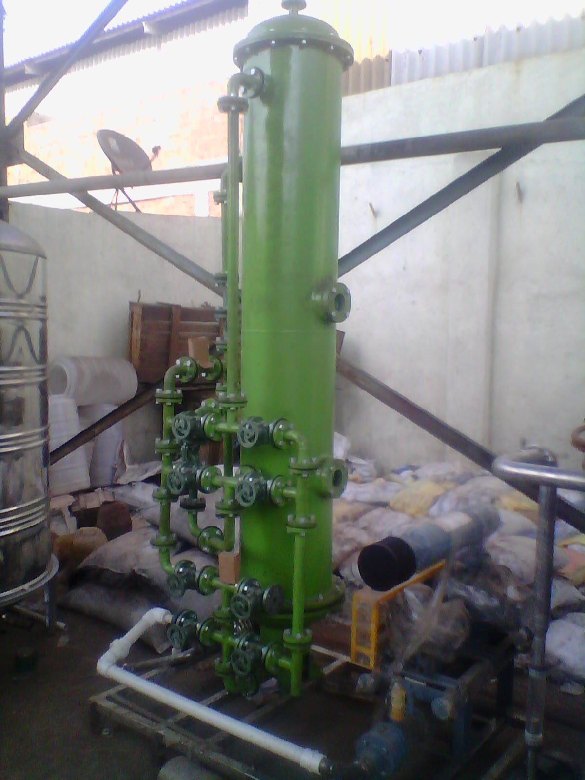 Ion exchange resin columns (Softening, DM plants)