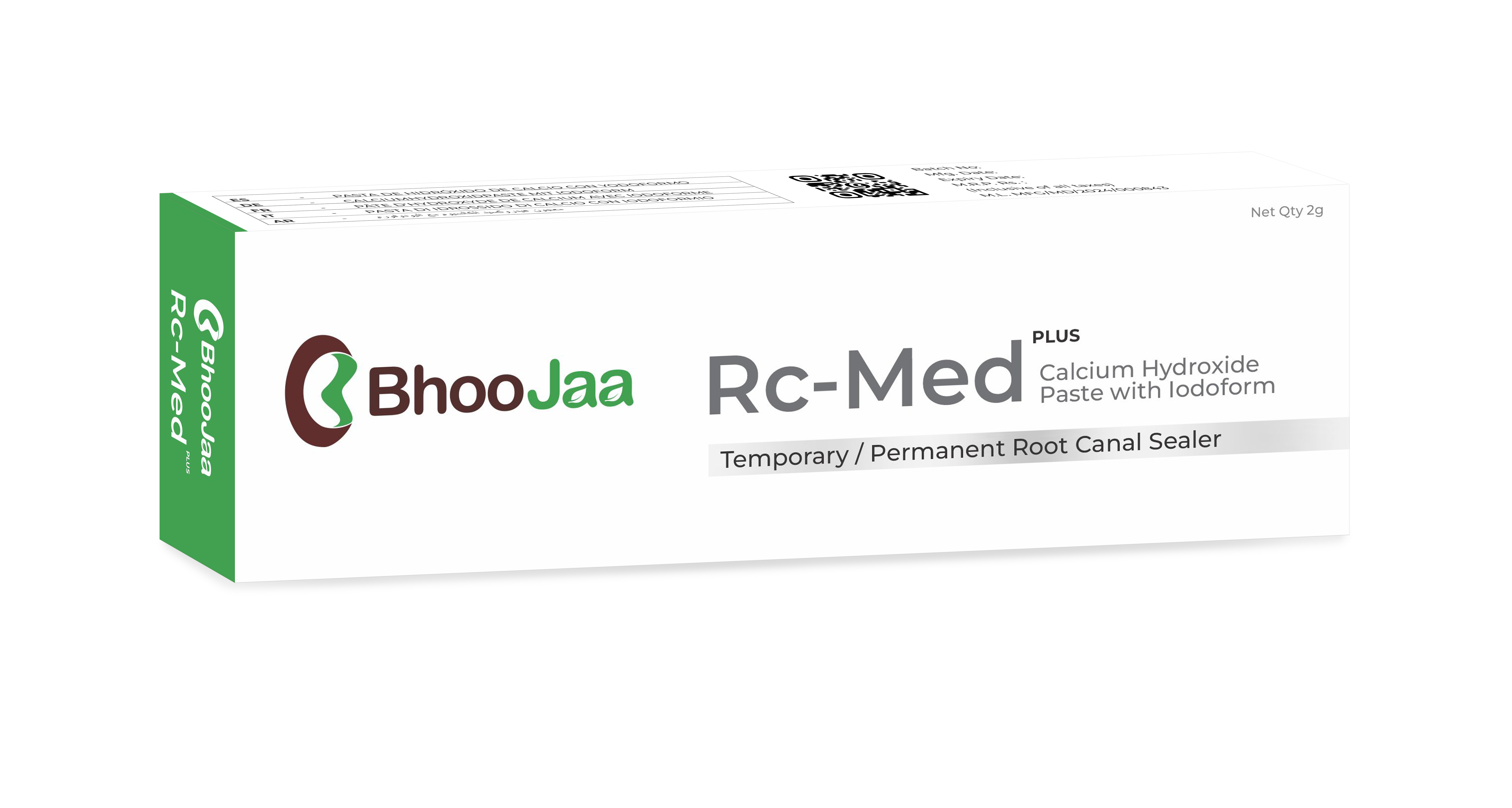 BhooJaa RC-MED PLUS 2g| Clcium Hydroxide with Iodoform gel