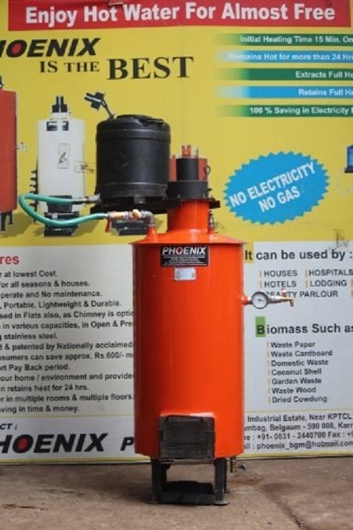 Biomass Water Heater-Puff Insulated- 60 litter 