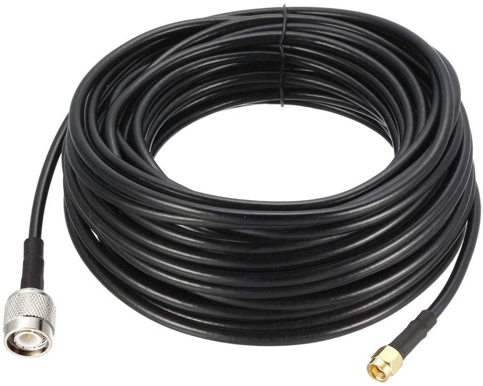 SMA Male to TNC Male RG58 RF Coaxial Cable 50 ft