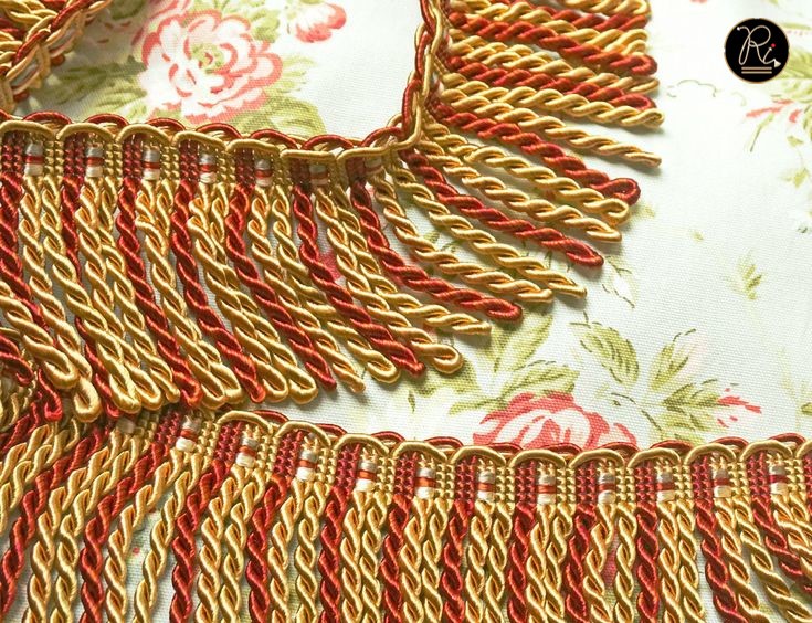 Red & Gold Bullion Fringe