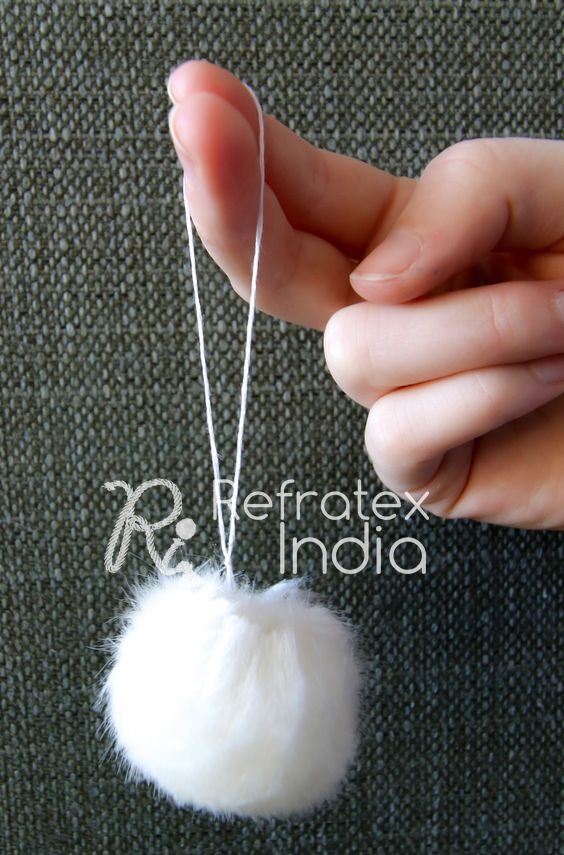 White Fur Pom Pom