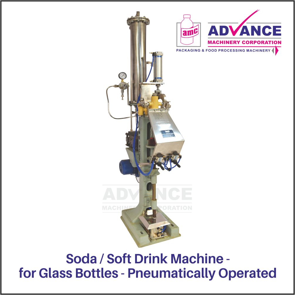 Soda / Soft Drink Machine for Glass Bottles - Pneumatically Operated