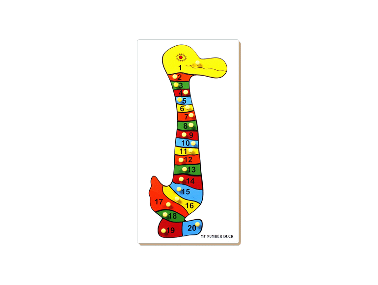 Little Genius Duck Shaped Number Tray with Knob