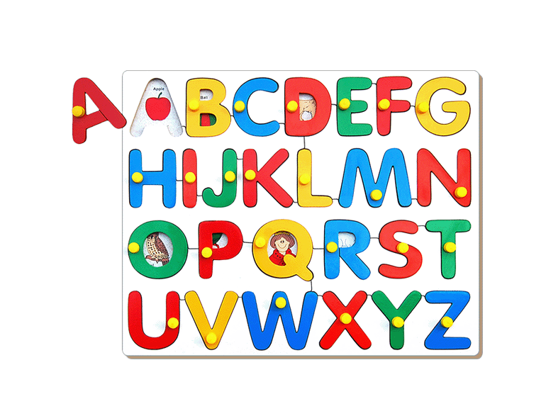 Little Genius Alphabet Picture Puzzle with Knob