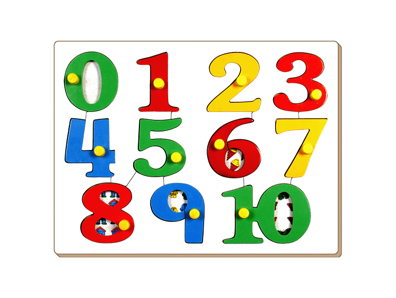 Little Genius Number Picture Puzzle with Knob