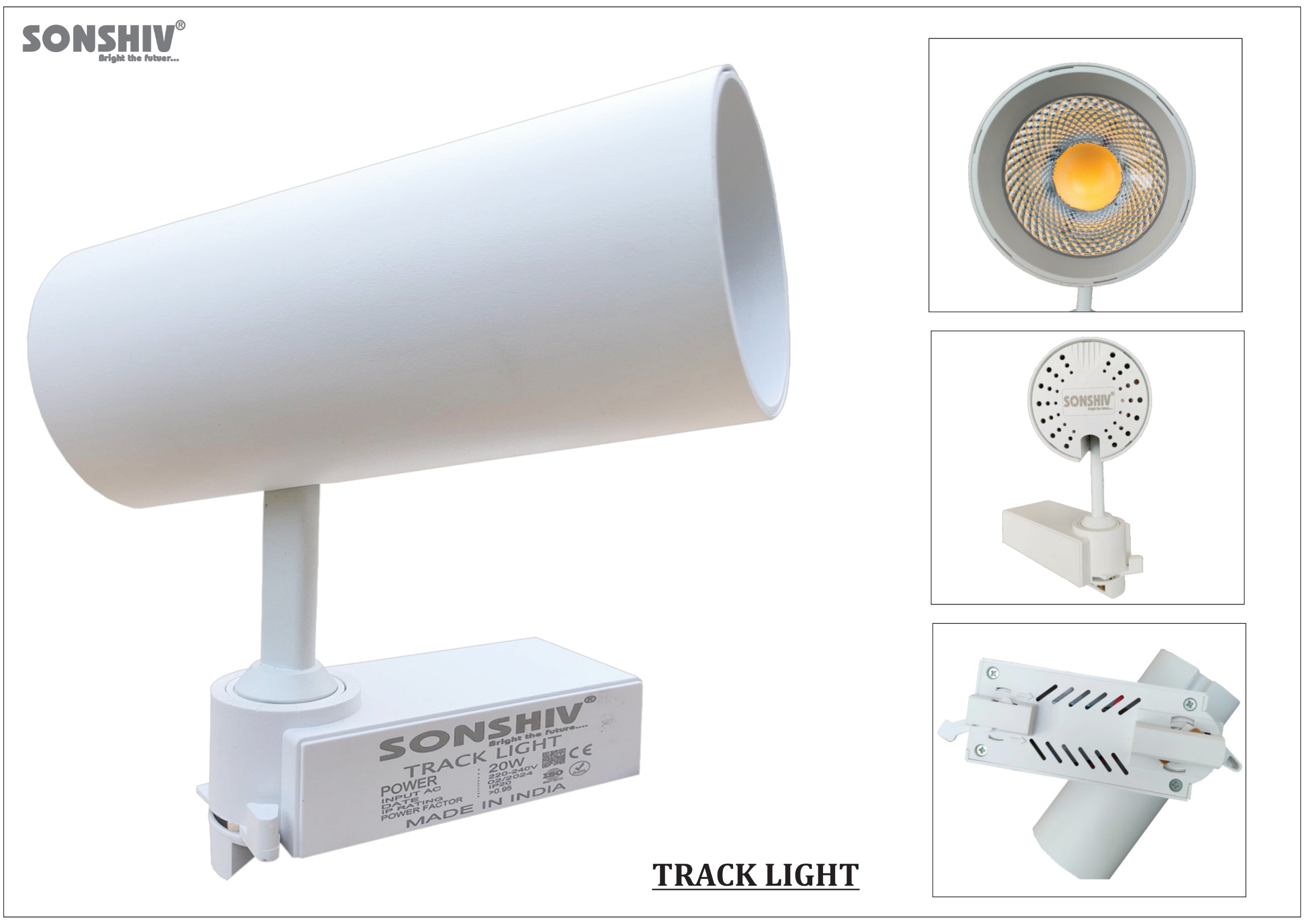 LED Track Light 10W – High Brightness, Energy Saving, Long Life,  With 2 Years Warranty