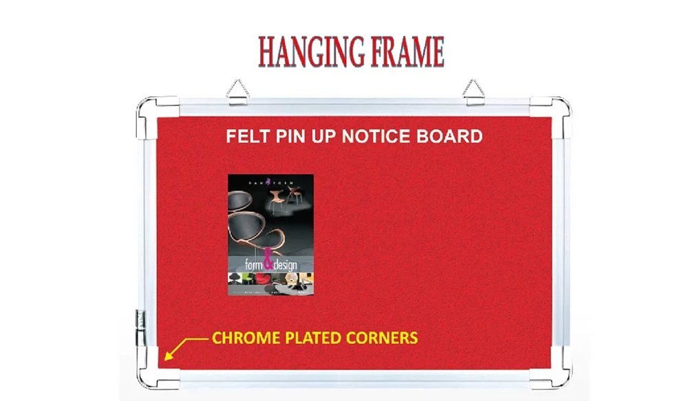 FELT PIN UP BOARD HANGING FRAME