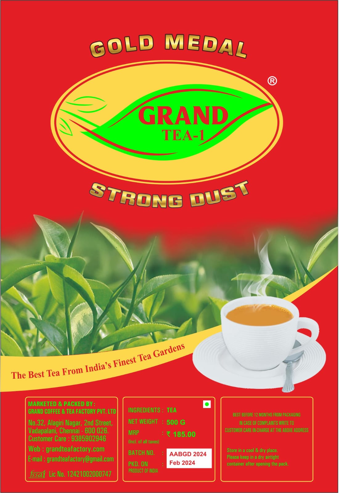 GRAND TEA GOLD MEDAL
