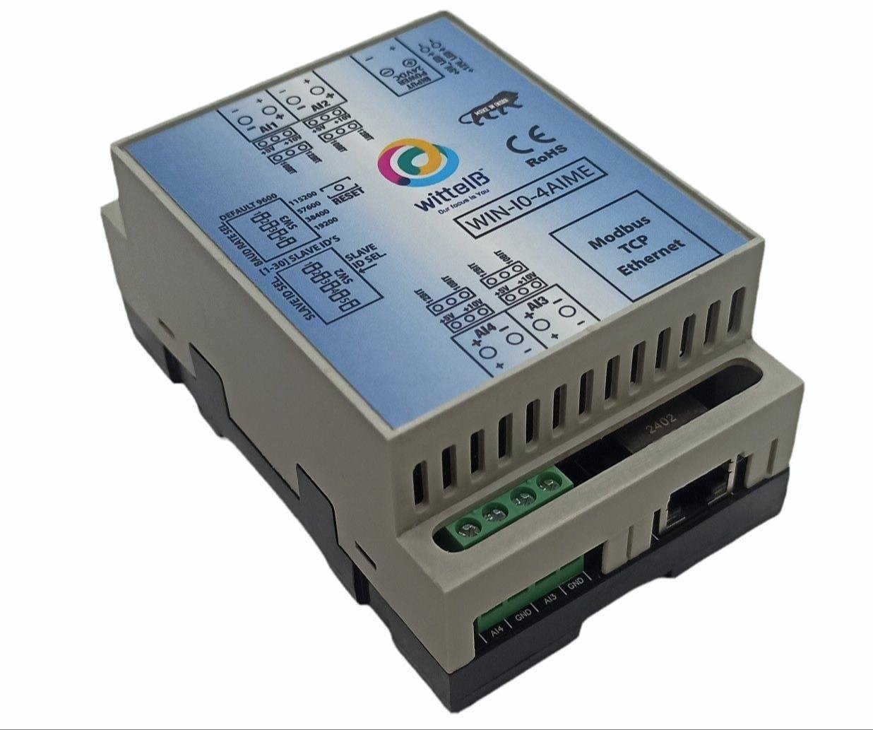 4 Port Analog Input with Modbus TCP Ethernet|WIN-IO-4AIME
