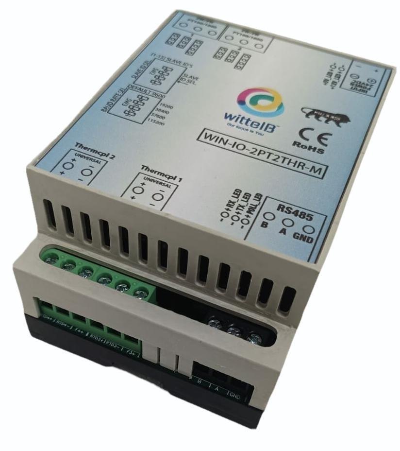 IO Module with 2 Port PT100 /PT100 & 2 Port Thermocouple J,K with MQTT over WIFI|WIN-SN-2PT-2TH-W