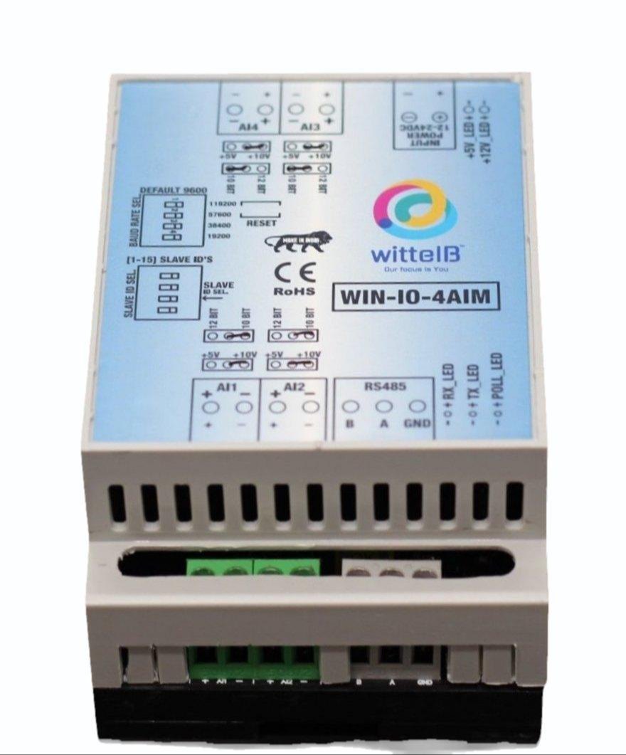 4 Port Analog Input Module with Modbus RTU RS485|WIN-IO-4AIM-CE